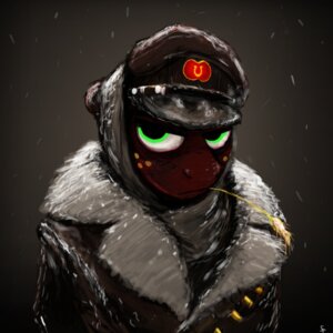 Rating: Safe Score: 0 Tags: 1:1 anthro anthrofied big_macintosh_(mlp) clothing cold e621 earth_pony equid equine friendship_is_magic fur_trim_(clothing) hasbro hat headgear headwear hi_res hladilnik horse male mammal my_little_pony outside pony russian snow snowing solo soviet_union uniform winter User: bunchy7s