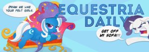 Rating: Safe Score: 0 Tags: blue_body blue_fur blue_hair cape clothing cutie_mark dialogue draw_me_like_one_of_your_french_girls duo e621 english_text equestria_daily equid equine female feral friendship_is_magic fur hair hasbro hat headgear headwear horn long_hair looking_at_viewer mammal meme multicolored_hair my_little_pony mythological_creature mythological_equine mythology purple_hair quadruped rarity_(mlp) seductive smile tail text trixie_(mlp) two_tone_hair unicorn unknown_artist white_body white_fur wizard_hat User: bunchy7s