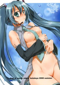 Rating: Explicit Score: 0 Tags: 1girl aqua_eyes aqua_hair blush bottomless breasts detached_sleeves female green_eyes green_hair hatsune_miku headphones headset highres james_hotate long_hair medium_breasts microphone nail_polish necktie nipples no_panties open_clothes open_shirt rule34 shirt solo thighhighs tied_hair twintails very_long_hair vocaloid User: bunchy7s