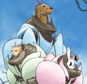 Rating: Safe Score: 0 Tags: ambiguous_gender canid canine canis cybernetics cyborg domestic_cat domestic_dog e621 felid feline felis feral frank_quitely group lagomorph leporid machine mammal outside rabbit sky we3 User: bunchy7s