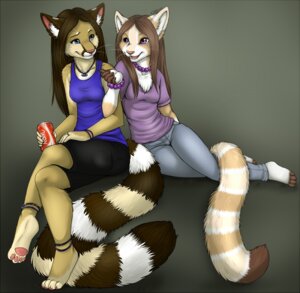 Rating: Safe Score: 0 Tags: ajna anthro bassariscus beverage brown_hair cacomistle chandraken claws duo e621 eye_contact feet felid female hair heterochromia hindpaw looking_at_another lune mammal paws procyonid purple_eyes sitting soda tail tee_(ajna) whiskers User: bunchy7s