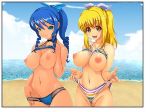 Rating: Explicit Score: 0 Tags: 2girls big_breasts bikini blue_hair blush breasts cameltoe dark_skin female female_only large_breasts multiple_females multiple_girls nipples onigiri_(ocelot) pussy rule34 smile swimsuit User: bunchy7s