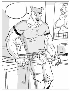 Rating: Questionable Score: 0 Tags: anthro appliance belt beverage big_breasts biped border bottomwear breasts calendar can canid canine canis clothed clothing comic container dialogue domestic_dog e621 empty_speech_bubble eyewear female food fully_clothed furronika glasses greyscale kitchen kitchen_appliance male mammal monochrome muscular muscular_anthro muscular_male nipples pants poster shirt solo speech_bubble standing toaster topwear white_border User: bunchy7s
