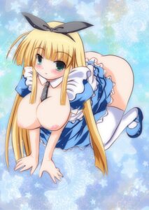 Rating: Explicit Score: 0 Tags: alice_in_wonderland alice_liddell all_fours ass blush breasts color female female_only large_breasts nipples rule34 seririsan smile solo User: bunchy7s