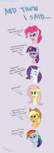 Rating: Safe Score: 0 Tags: applejack_(mlp) blonde_hair blue_body blue_eyes blue_fur clothing cowboy_hat e621 earth_pony english_text equid equine female feral fluttershy_(mlp) friendship_is_magic fur green_eyes group hair hasbro hat headgear headwear hi_res horn horse long_hair mammal multicolored_hair my_little_pony mythological_creature mythological_equine mythology oatmeal orange_body pink_body pink_eyes pink_fur pinkie_pie_(mlp) pony poor_yorick purple_body purple_hair rainbow_dash_(mlp) rainbow_hair rarity_(mlp) short_hair simple_background text toony twilight_sparkle_(mlp) two_tone_hair unicorn white_body yellow_body User: bunchy7s