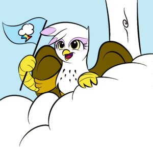 Rating: Safe Score: 0 Tags: 1:1 avian beak blue_background brown_body brown_feathers cheering cloud e621 feathered_wings feathers female feral flag friendship_is_magic gilda_(mlp) gryphon hasbro my_little_pony mythological_avian mythological_creature mythology nude purple_body purple_feathers simple_background solo unknown_artist white_body white_feathers wings User: bunchy7s