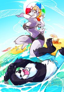 Rating: Safe Score: 0 Tags: 2013 3_toes anthro ball barefoot beach beach_ball beach_umbrella bear bikini black_pawpads breasts claws clothed clothing cloud e621 feet female frisbee giant_panda group hair hi_res inflatable male mammal outside parasol pawpads pool_toy sand sea seaside skimpy sky smile soles sun super-tuler swimwear tail tairu tavi tight_clothing toes two-piece_swimsuit water User: bunchy7s