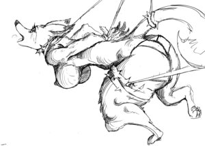 Rating: Explicit Score: 0 Tags: anthro bdsm bondage bound canid canine e621 female jean_vasquin mammal monochrome nude solo submissive submissive_female User: bunchy7s
