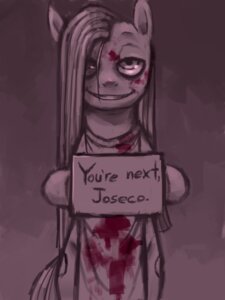 Rating: Questionable Score: 0 Tags: 3:4 blood bodily_fluids creepy crookedtrees e621 earth_pony english_text equid equine female friendship_is_magic hasbro horse looking_at_viewer mammal my_little_pony pinkamena_(mlp) pinkie_pie_(mlp) pony simple_background smile solo text User: bunchy7s Rating: Questionable Score: 0 Tags: 3:4 blood bodily_fluids creepy crookedtrees e621 earth_pony english_text equid equine female friendship_is_magic hasbro horse looking_at_viewer mammal my_little_pony pinkamena_(mlp) pinkie_pie_(mlp) pony simple_background smile solo text User: bunchy7s