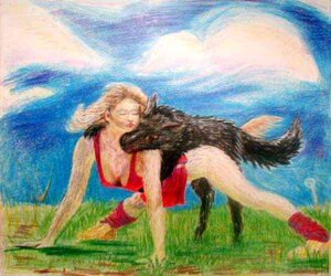 Rating: Explicit Score: 0 Tags: 6:5 bestiality canid canine canis duo e621 female female_on_feral feral human human_on_feral interspecies male male/female male_on_human mammal quadruped sex tail traditional_media_(artwork) wayan wolf User: bunchy7s