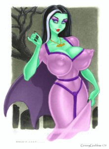 Rating: Explicit Score: 0 Tags: 2007 areola black_hair blue_eyes breasts busty cleavage erect_nipples eyeliner eyeshadow female goth goth_milf green_skin lily_munster makeup milf nipples red_lipstick rinaldi rule34 silver_hair skin_tight tagme the_munsters voluptuous User: bunchy7s