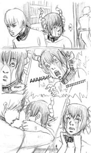 Rating: Questionable Score: 0 Tags: agentagnes bdsm black_and_white bondage bound chain collar comic dialogue dominant dominant_male e621 english_text group horn human humanoid male male/male mammal marci monochrome multiple_scenes not_furry shock_collar sketch slave submissive submissive_male text User: bunchy7s