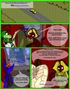 Rating: Questionable Score: 0 Tags: 2006 andres_chung_jr anthro anthroness background_shot base_three_layout bible blockage_(layout) comic dialogue dragon e621 english_text four_frame_image fred group horizontal_blockage iguana iguanid lizard male mythological_creature mythological_scalie mythology nipples non-mammal_nipples profanity reptile road_sign scalie sign text three_row_layout toop User: bunchy7s