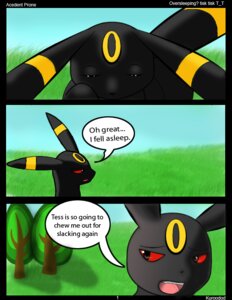 Rating: Safe Score: 0 Tags: comic dialogue e621 eeveelution english_text fan_character fangs feral generation_2_pokemon kuroodod kuroodod_(character) male multiple_scenes nintendo pokemon pokemon_(species) solo teeth text umbreon User: bunchy7s