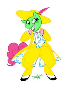 Rating: Safe Score: 0 Tags: 2012 4:5 blue_eyes clothed clothing e621 earth_pony equid equine female friendship_is_magic hair hasbro hat headgear headwear horse looking_at_viewer mammal my_little_pony parody pink_hair pinkie_pie_(mlp) pony semi-anthro shirt simple_background smile solo tail the_mask the_mask_(character) topwear white_background xxdaimonxx User: bunchy7s