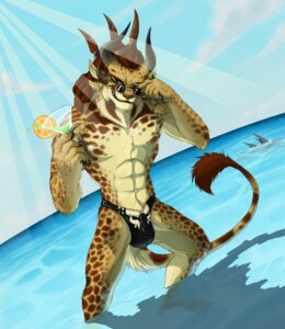 Rating: Questionable Score: 0 Tags: 2014 5_fingers abs alcohol anthro athletic beverage biceps biped black_horn blackchaos666 bulge charr claws clothed clothing cocktail cocktail_glass container cup drinking_glass dutch_angle e621 eyewear felid fingers fur glass glass_container glass_cup guild_wars hi_res horn male mammal muscular muscular_anthro pecs solo speedo standing sunglasses swimwear tail tail_tuft topless tuft water wet User: bunchy7s