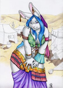 Rating: Questionable Score: 0 Tags: anthro arabian blue_hair breasts buckteeth cleavage clothed clothing desert e621 female fur hair harem harem_outfit kierstal lagomorph leporid mammal navel outside overweight overweight_anthro overweight_female purple_eyes rabbit solo teeth tent white_body white_fur zynthalay User: bunchy7s
