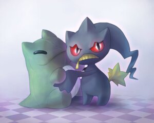 Rating: Safe Score: 0 Tags: 5:4 ambiguous_gender banette body_zipper digital_media_(artwork) duo e621 generation_3_pokemon ghost humanoid i-m-a looking_at_viewer nintendo plushie pokemon pokemon_(species) red_eyes spirit substitute_doll zipper zipper_mouth User: bunchy7s