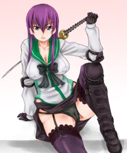 Rating: Explicit Score: 0 Tags: blue_eyes boots breasts cleavage female garter_belt garter_straps highschool_of_the_dead katana large_breasts long_hair looking_at_viewer panties purple_hair rule34 saeko_busujima scharfschutze school_uniform sharufushuttse skirt sword thighhighs underwear upskirt weapon User: bunchy7s Rating: Explicit Score: 0 Tags: blue_eyes boots breasts cleavage female garter_belt garter_straps highschool_of_the_dead katana large_breasts long_hair looking_at_viewer panties purple_hair rule34 saeko_busujima scharfschutze school_uniform sharufushuttse skirt sword thighhighs underwear upskirt weapon User: bunchy7s