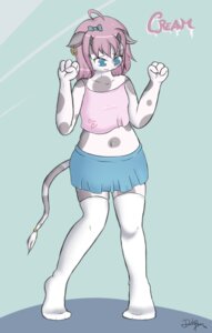 Rating: Safe Score: 0 Tags: 2014 accessory anthro blue_eyes bottomwear bovid bovine bow_(feature) bow_accessory bow_ribbon cattle clothed clothing conditional_dnp cream_(michelledb) dairy_cattle e621 female fully_clothed fur hair hair_accessory hair_bow hair_ribbon hi_res holstein_friesian_cattle legwear mammal michelledb pink_hair ribbons shirt skirt solo stockings topwear white_body white_fur User: bunchy7s