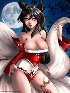 Rating: Questionable Score: 0 Tags: ahri_(lol) animal_humanoid big_breasts blush breasts canid canid_humanoid canine canine_humanoid cleavage clothed clothing e621 female fox fox_humanoid hotbento humanoid league_of_legends mammal mammal_humanoid moon multi_tail night outside riot_games skimpy solo tail tencent User: bunchy7s