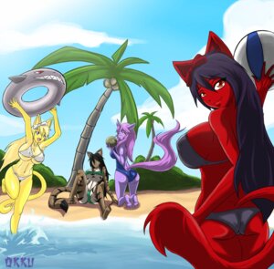 Rating: Questionable Score: 0 Tags: angelina_onyx anthro beach bikini black_hair blonde_hair blue_eyes butt clothed clothing deity detailed_background domestic_cat e621 equid equine felid feline felis female group hair happy helen_macgraham horn looking_at_viewer mammal mythological_creature mythological_equine mythology natasha_onyx okku outside palm_tree pantherine plant red_eyes regina_kukklitaat_santkitankni sand sea seaside shrub skimpy sky stripes swimwear tail tiger tree two-piece_swimsuit unicorn water User: bunchy7s