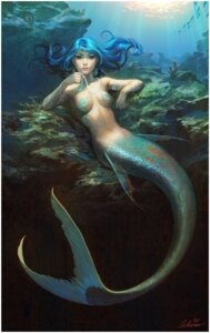 Rating: Safe Score: 0 Tags: 2008 ambient_fish ambient_sealife anthozoan aquatic armlet bent_arm blue_eyes blue_hair border bra_(anatomy) breasts caustics cnidarian coral dated detailed detailed_background e621 ear_piercing ear_ring eyebrows female fin fingers fish fish_tail floating_hair full-length_portrait gem green_body green_scales green_tail hair human_torso humanoid_merfolk jana_schirmer janaschi jewelry legless light light_beam lips long_tail looking_at_viewer lounging merfolk mermaid_tail monster_girl_(genre) necklace non-mammal_breasts nude pearl_(gem) pearl_necklace piercing portrait realistic reclining resting ring_piercing scales signature solo split_form sunbeam sunlight tail tail_fin underwater water white_border User: bunchy7s