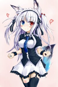 Rating: Safe Score: 0 Tags: absolute_territory accessory animal_humanoid blue_eyes blush bottomwear bow_(feature) bow_accessory bow_ribbon breasts canid canid_humanoid canine canine_humanoid clothed clothing cuff_(restraint) e621 female fluffy fox fox_humanoid fox_tail hair hair_accessory hair_bow hair_ribbon heart_symbol heterochromia hi_res humanoid legwear long_hair looking_at_viewer maid_headdress mammal mammal_humanoid necktie red_eyes restraints ribbons segaxtu skirt smile solo tail thigh_highs white_hair wrist_cuffs User: bunchy7s