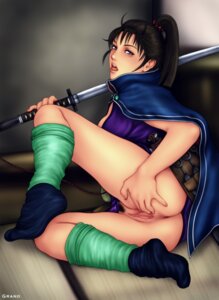 Rating: Explicit Score: 0 Tags: blue_eyes brown_hair censored female footwear grand highres katana no_panties ogazumi ponytail pubic_hair pussy rule34 socks sword tied_hair weapon User: bunchy7s
