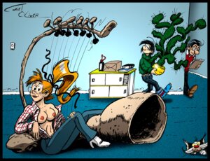 Rating: Explicit Score: 0 Tags: 1girls 2boys bangs breasts cactus cat christ_oliver clipboard female flower_pot freckles full_body gaston_(comic) gaston_lagaffe glasses high_heels high_ponytail human indoors jeanne_(gaston) leon_prunelle long_hair male musical_instrument nipples no_bra on_floor orange_hair plant_pot ponytail potted_plant round_glasses rule34 shirt_open spirou_magazine tagme white_heels User: bunchy7s