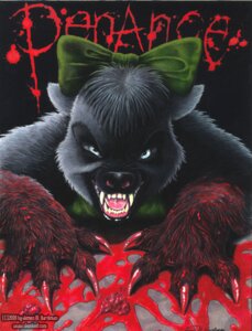 Rating: Questionable Score: 0 Tags: 4_fingers accessory anthro bear black_nose blood blue_eyes bodily_fluids bow_ribbon caterwaul claws e621 female fingers front_view fur gore grey_body grey_fur grin hair_accessory hair_bow hair_ribbon james_m_hardiman looking_at_viewer mammal marker_(artwork) open_mouth penance pink_tongue ribbons smile snout solo teeth tongue traditional_media_(artwork) young young_anthro young_female User: bunchy7s