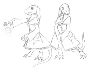 Rating: Safe Score: 0 Tags: 3_toes anthro claws clothing cutebold dress dungeons_and_dragons duo dwarf_fortress e621 feet female fur furred_kobold furred_scalie graphite_(artwork) greyscale hasbro kobold loinnirailleacht magic_user monochrome reptile scalie simple_background tail toes traditional_media_(artwork) white_background wizards_of_the_coast User: bunchy7s
