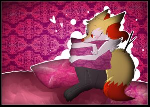 Rating: Safe Score: 0 Tags: ambiguous_gender anthro bed biped black_border blakycat blush border braixen canid canine cuddling e621 furniture generation_6_pokemon half-closed_eyes heart_symbol hi_res hug inner_ear_fluff mammal narrowed_eyes nintendo pattern_background pillow pokemon pokemon_(species) red_eyes simple_background sitting solo tuft User: bunchy7s