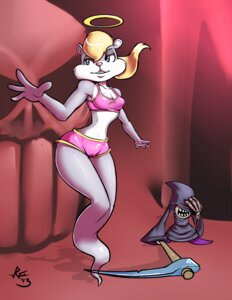 Rating: Questionable Score: 0 Tags: 2013 animated_skeleton anthro berri blonde_hair blue_eyes bone breasts chipmunk cleavage clothed clothing conker's_bad_fur_day death death_(personification) duo e621 female ghost greg_the_grim_reaper grim_reaper ground_squirrel hair halo humanoid male mammal melee_weapon navel personification polearm r-fenrir rareware rodent sciurid scythe skeleton spirit tailless undead weapon User: bunchy7s