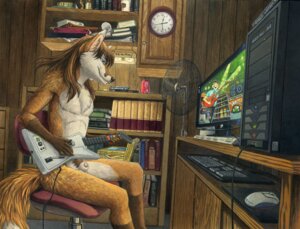 Rating: Explicit Score: 0 Tags: 2009 5_fingers animal_genitalia anthro arms_bent bedroom bent_legs biped black_nose book bookshelf brown_body brown_fur brown_hair can canid canine casual_nudity chair clock coca-cola computer computer_keyboard computer_mouse computer_tower container controller cup detailed detailed_background dipstick_tail e621 electric_fan electronics fingers fox fully_sheathed fur furniture game_controller game_screen gaming genitals gloves_(marking) guitar_controller guitar_hero hair hi_res holding_controller holding_object inner_ear_fluff inside kacey leg_markings legs_over_edge light long_hair male mammal mark_mccloud_(swordfox) markings microsoft monitor multicolored_tail nude office_chair orange_body orange_fur over_edge penis penis_tip playing_video_game product_placement pubes rhythm_game ring_binder rock_out_with_your_cock_out sheath side_view sitting smile socks_(marking) solo stack tail tail_markings traditional_media_(artwork) tuft wall_(structure) white_body white_fur wood wood_furniture wood_paneling wood_wall xbox xbox_360 xbox_360_controller xbox_controller xbox_game_studios User: bunchy7s