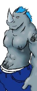 Rating: Questionable Score: 0 Tags: 1_horn 2010 abs anthro arm_tattoo blue_bottomwear blue_clothing blue_hair blue_pants bottomwear clothed clothing drawstring e621 grey_body hair horn looking_at_viewer low-rise_pants low_res male mammal mohawk muscular muscular_anthro muscular_male nipples pants pecs pockets portrait pubes rhinoceros shorts shoulder_tattoo simple_background snuffleupagus_(artist) solo tattoo three-quarter_portrait three-quarter_view topless white_background xero_(snuffleupagus) User: bunchy7s