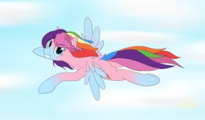 Rating: Safe Score: 0 Tags: 2013 blue_eyes cutie_mark drake_drachenlicht e621 equid equine fan_character feathered_wings feathers female feral flying hair hasbro hi_res looking_at_viewer mammal multicolored_hair my_little_pony mythological_creature mythological_equine mythology pegasus rainbow_pie simple_background smile solo wings User: bunchy7s