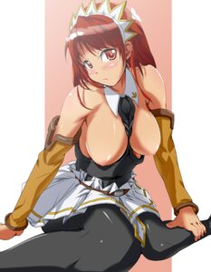 Rating: Explicit Score: 0 Tags: blush breasts breasts_out cecily_cambell female hiropon_pj large_breasts red_eyes red_hair rule34 seiken_no_blacksmith short_hair shy sitting solo User: bunchy7s