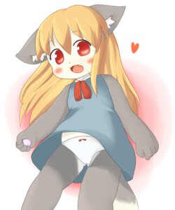 Rating: Questionable Score: 0 Tags: 5:6 akitaka akuma_gaoru anthro blonde_hair blush bottomwear bow_panties bow_underwear canid canine canis clothed clothing dress e621 fangs felid feline female futaba_channel hair heart_symbol kemono loli long_hair looking_at_viewer mammal open_mouth panties red_eyes ribbons simple_background solo tail teeth underwear upskirt white_background white_clothing white_panties white_underwear wolf young young_anthro young_female User: bunchy7s