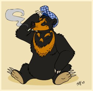 Rating: Safe Score: 0 Tags: 2009 bear black_nose blue_eyes border cigarette claws clothing e621 ear_piercing feral hat headgear headwear male mammal markings piercing smoke solo spookaboo sun_bear ursine yellow_border User: bunchy7s Rating: Safe Score: 0 Tags: 2009 bear black_nose blue_eyes border cigarette claws clothing e621 ear_piercing feral hat headgear headwear male mammal markings piercing smoke solo spookaboo sun_bear ursine yellow_border User: bunchy7s