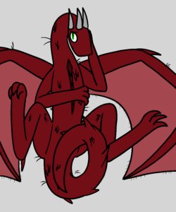Rating: Questionable Score: 0 Tags: 2013 5:6 bed censored convenient_censorship dragon e621 female feral furniture green_eyes hi_res horn looking_at_viewer lying membrane_(anatomy) membranous_wings mythological_creature mythological_scalie mythology on_back red_body red_scales scales scalie solo spread_legs spreading tail trout_(artist) wings User: bunchy7s