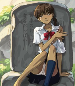 Rating: Questionable Score: 0 Tags: arm_support barefoot black_legwear black_socks blood blood+ blouse bowtie brown_hair calf_muscles clothing female footwear haruyama injury kinjou_kaori miniskirt muscles panchira_sit panties pantyshot pantyshot_(sitting) pantyshot_sitting pleated_skirt rule34 school_uniform seifuku serafuku short_hair single_shoe sitting skirt socks solo tear torn_clothes underwear upskirt white_panties User: bunchy7s
