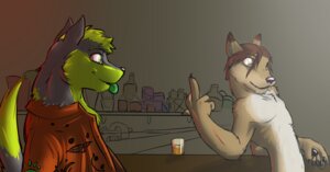 Rating: Questionable Score: 0 Tags: 2010 5_fingers :| alcohol anthro bar beverage black_body black_fur black_nose black_pawpads bottle brown_eyes brown_hair canid canine canis claws clothed clothing container creepy_face cup detailed_background dingo dipstick_ears dipstick_tail domestic_dog duo e621 ear_markings eyebrows fingers food footprint frown fur fur_markings gesture glass green_body green_eyes green_fur green_hair green_tongue grey_body grey_fur hair hand_gesture leaning leaning_backward looking_at_another looking_away looking_up male mammal markings middle_finger multicolored_body multicolored_ears multicolored_fur multicolored_tail nude open_clothing open_shirt open_topwear pawpads pawprint pub sabre_mccullough shirt short_hair sink slim smile standing syynx tail tail_markings tan_body tan_fur tongue tongue_out topwear two_tone_body two_tone_fur white_body white_fur User: bunchy7s
