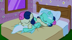 Rating: Safe Score: 0 Tags: 16:9 bed bedroom bonbon_(mlp) duo e621 earth_pony equid equine eyes_closed female feral friendship_is_magic furniture hair hasbro horn horse inside jananimations lyra_heartstrings_(mlp) mammal multicolored_hair my_little_pony mythological_creature mythological_equine mythology pony sleeping tail two_tone_hair unicorn widescreen young young_feral User: bunchy7s