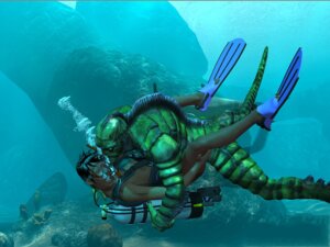 Rating: Explicit Score: 0 Tags: 3d_(artwork) asphyxiation breasts digital_media_(artwork) drowning duo e621 eyes_closed female fully/fully_submerged fully_submerged human interspecies male male/female mammal monster nipples oldjomo scuba_diver sex sex_in_water tail underwater underwater_sex unknown_artist water User: bunchy7s