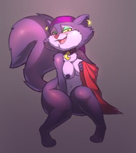 Rating: Questionable Score: 0 Tags: anthro blush breasts collar covering covering_self domestic_cat e621 ear_piercing felid feline felis female looking_at_viewer mammal ms._fortune_(toonstruck) namelessenemy navel nelvana nipples piercing solo tail toonstruck wide_hips User: bunchy7s