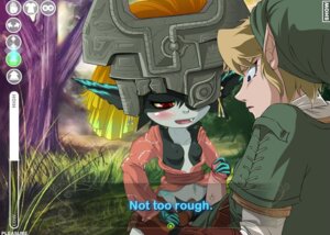Rating: Explicit Score: 0 Tags: 1boy 1girls blonde_hair blue_eyes blush breasts cute_fang english_text female game gloves grass handjob happy hat helmet imp_midna link link_(twilight_princess) male midna monster_girl nintendo penis pointy_ears pussy red_eyes rule34 straight_hair text the_legend_of_zelda tree tunic twilight_princess uncensored User: bunchy7s