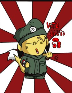 Rating: Safe Score: 0 Tags: ambiguous_gender anthro canid canine chibi clothing e621 fox mammal nazi solo tail uniform unknown_artist User: bunchy7s