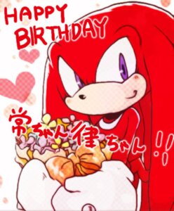 Rating: Safe Score: 0 Tags: anthro big_eyes birthday black_nose bouquet clothing crooked_tail e621 echidna english_text flower fur hair handwear happy heart_symbol holding_flower holding_object japanese_text knuckles_the_echidna long_hair looking_at_viewer low_res male mammal mittens monotreme mostly_nude plant red_body red_fur red_hair sega smile solo sonic_the_hedgehog_(series) tail tan_body tan_skin text toony translation_request urahyu User: bunchy7s
