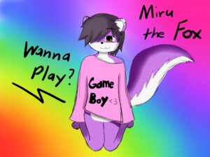 Rating: Safe Score: 0 Tags: 4:3 :3 ambiguous_gender anthro canid canine clothing e621 english_text fox fur heart_symbol mammal purple_body purple_fur solo text trancethefolfy young young_anthro User: bunchy7s